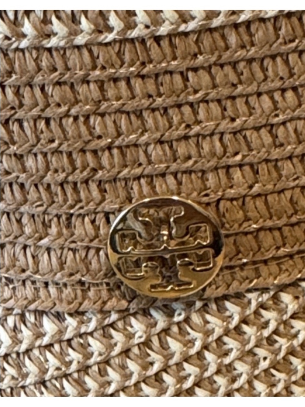NEW✨NEW✨Tory Burch Two-Tone Woven Straw Cloche Hat- UPF 50+ - Picture 2 of 13